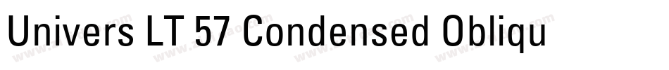 Univers LT 57 Condensed Oblique字体转换